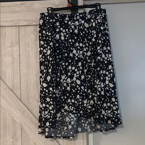 Black and White Patterned wrap Skirt